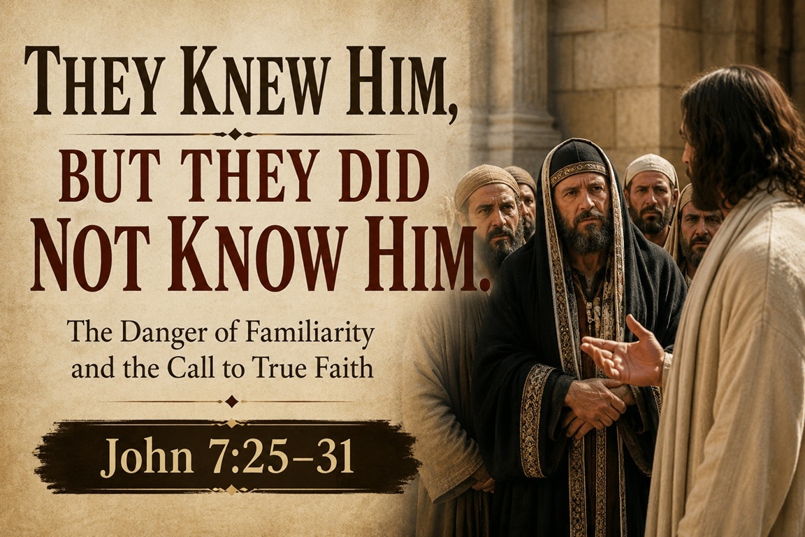 They Knew Him, But They Did Not Know Him